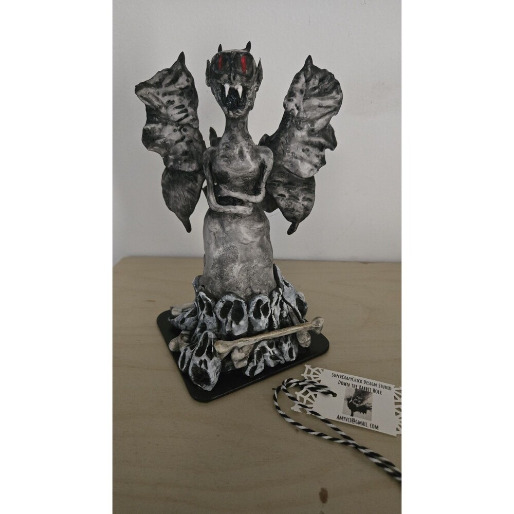 OOAK Handmade Creepy Oddity Art Clay Sculpture Grave Demon Monster Creature